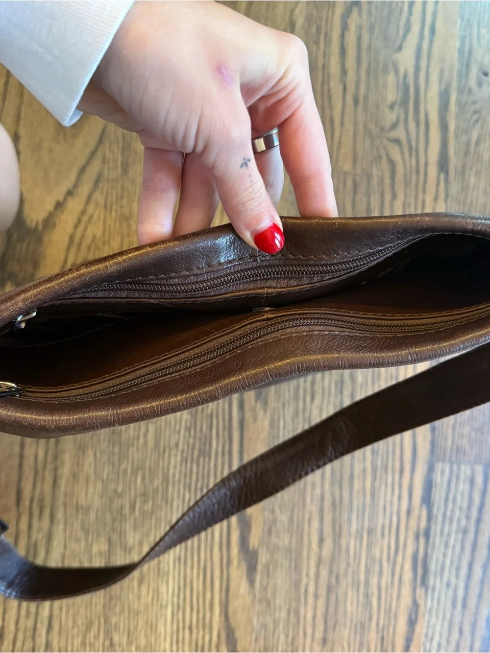 Genuine Leather Slouchy Crossbody Shoulder Bag
